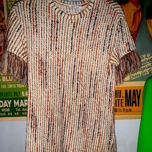 Fringe Hem Dress/ ZARA